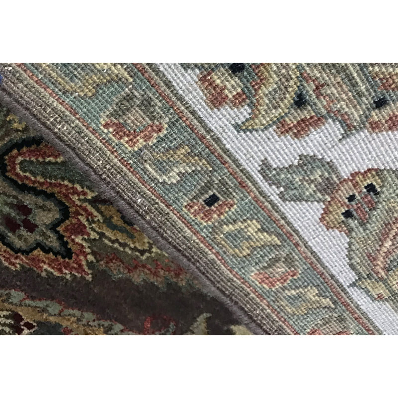Trinity Wool Oriental Area Rug in Brown/Taupe