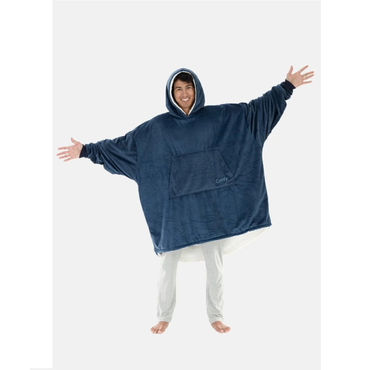 The Comfy Original Oversized Microfiber Wearable Blanket for Adults, Grey