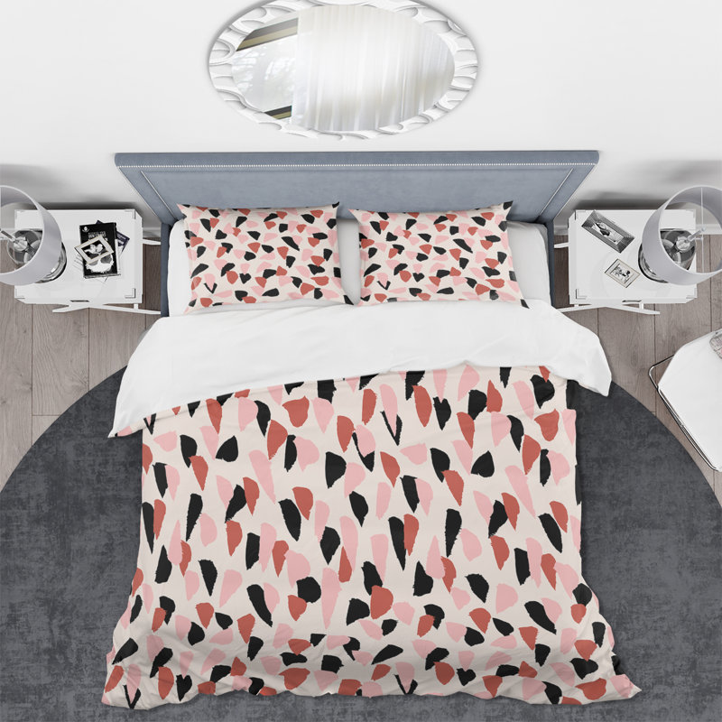 Ensemble de housse de couette en microfibre Perunika, Housse de couette simple + 1 taie décorative stan
