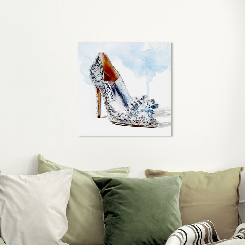 Chaussure de cristal - Impression sur toile, Toile tendue, H 24 po x l 24 po