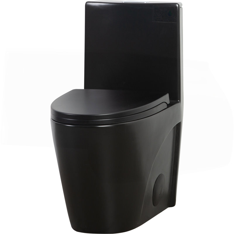 Toilette une pièce à double chasse 1,1 / 1,60 GPF, Noir