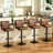  High Back Faux Leather Adjustable Swivel Counter Bar Stools-478387194
