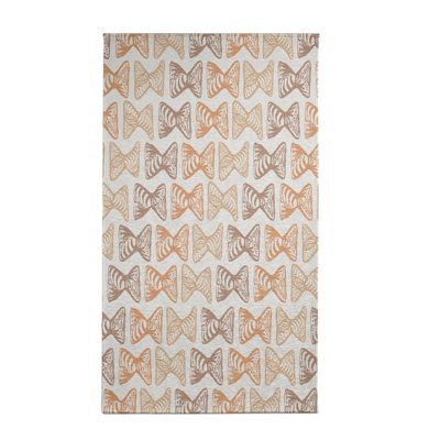 Orange géométrique/Tapis décoratif pourpre