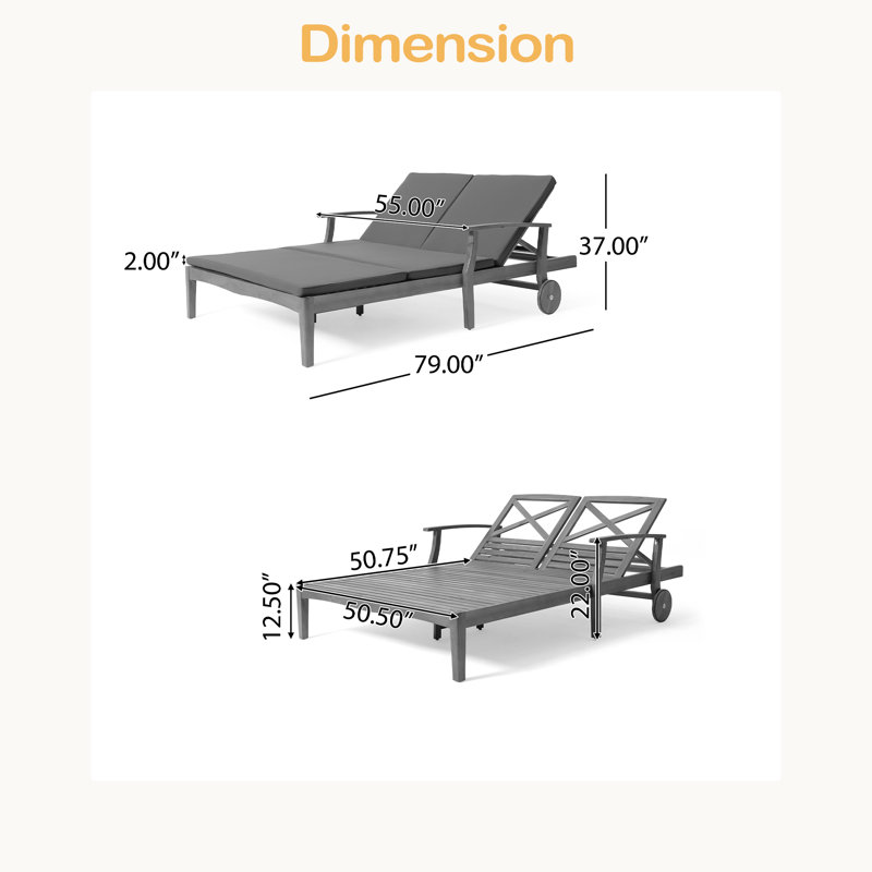 DOUBLE CHAISE LONGE, Vert
