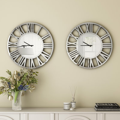 Horloge murale de salon Jeni (ensemble de 2)