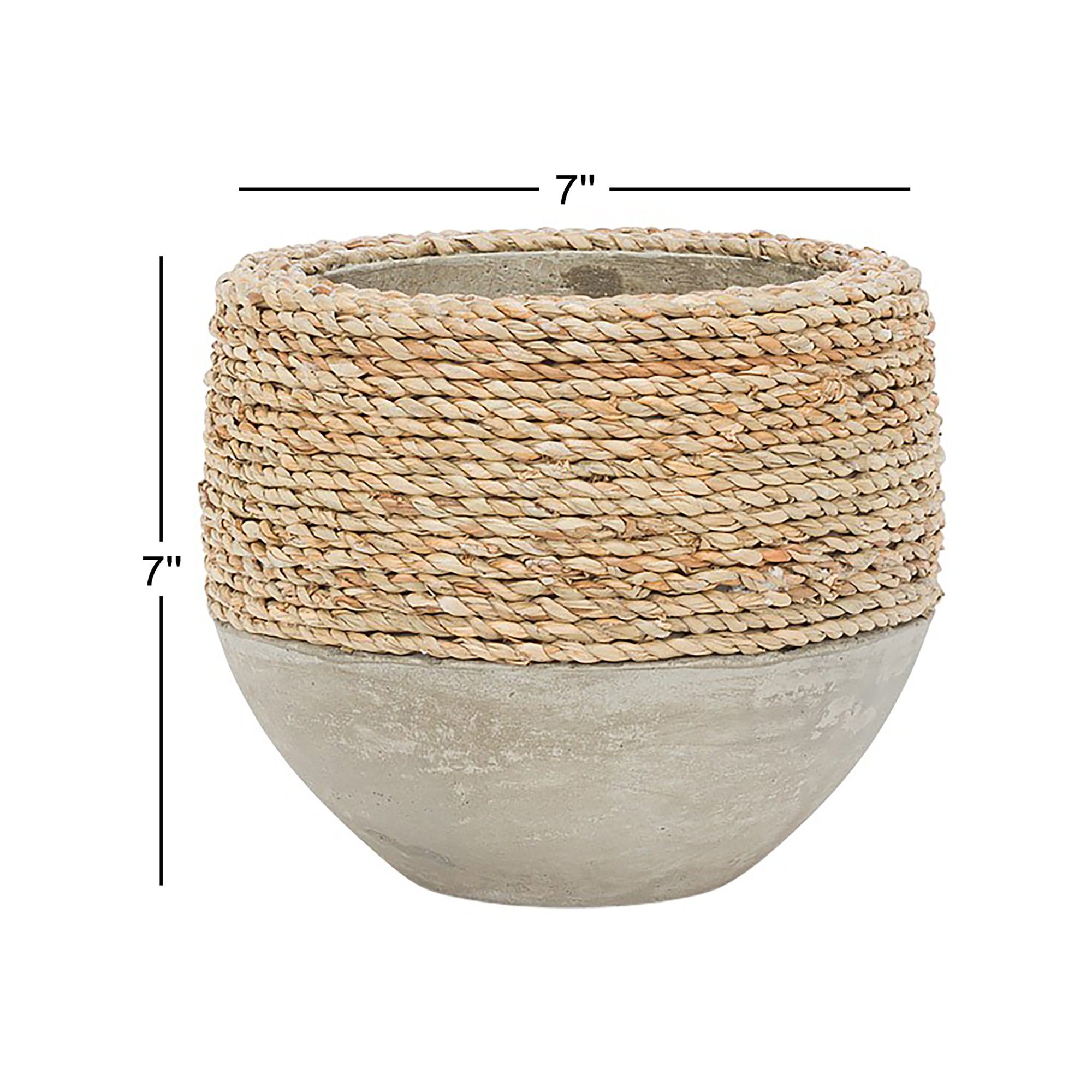 StowtheWold Pot Planter, 7" H x 7" W x 7" D