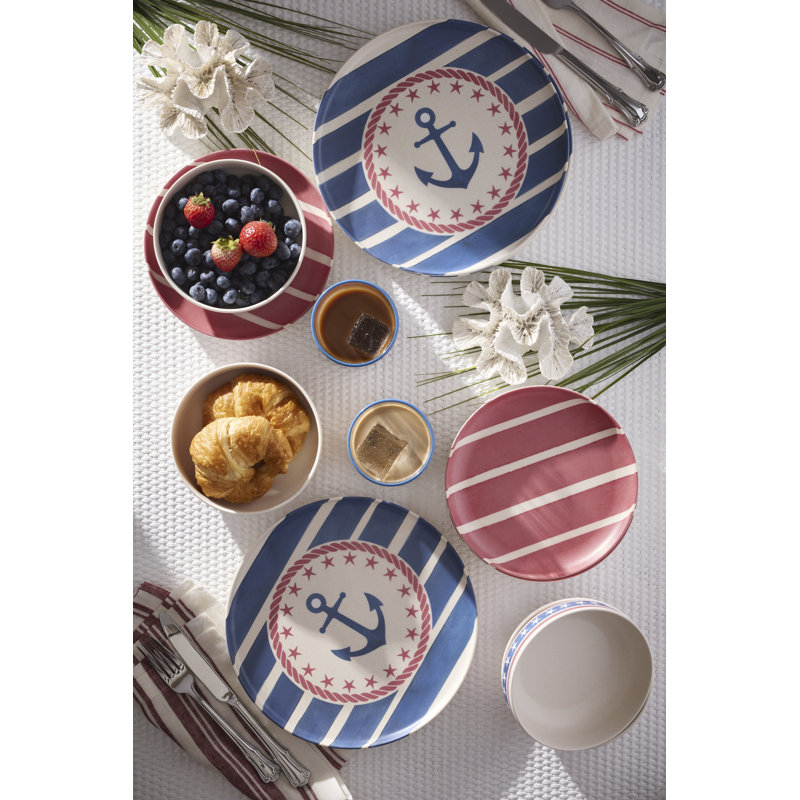 Lenox 24 Seven Melamine, Aweigh We Go 12-Piece Dinnerware Set