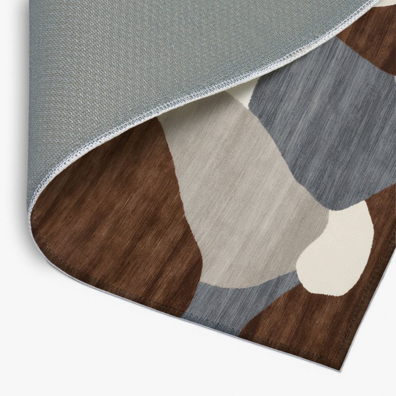 Watercolor Gray Indoor and Outdoor Area Rug, Rectangle 8' x 10'