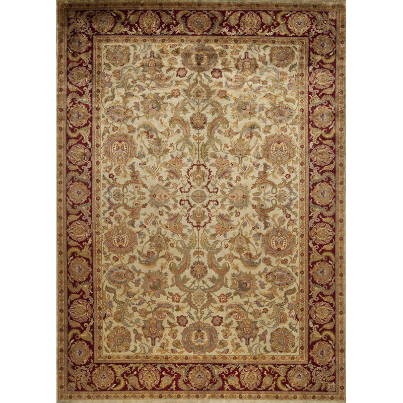 Golden Age Hand Knotted Wool Area Rug, Rectangle 5' x 7'