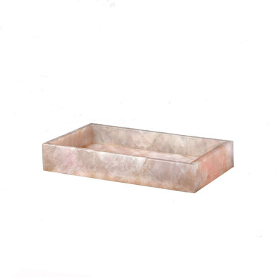 Gemstone Rose Quartz Vanity Tray