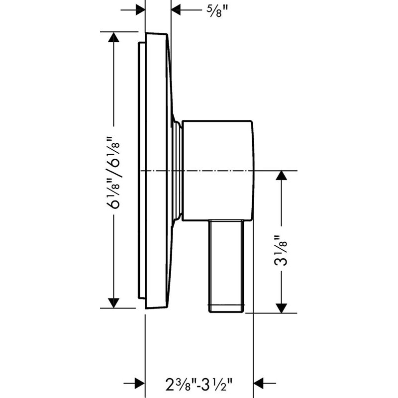 Ecostat E Pressure/Shower Balance Valve Trim, Brushed Nickel