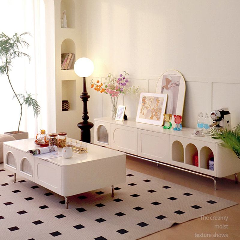 Meuble télé, table basse, planche écologique, grand rangement
