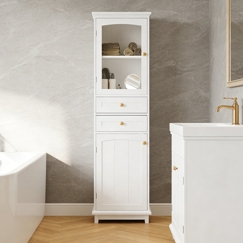 63" Tall Bathroom Storage Cabinet