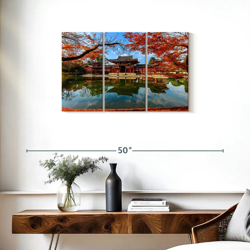 Temple Adella Uji Byodo-In, H 20 po x l 33 po