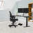 Skyscraper Electric Height Adjustable Standing Desk, Dual Motor and Digital Control with Memory, 60x24, Grey Strand Top with Black Frame-843439822