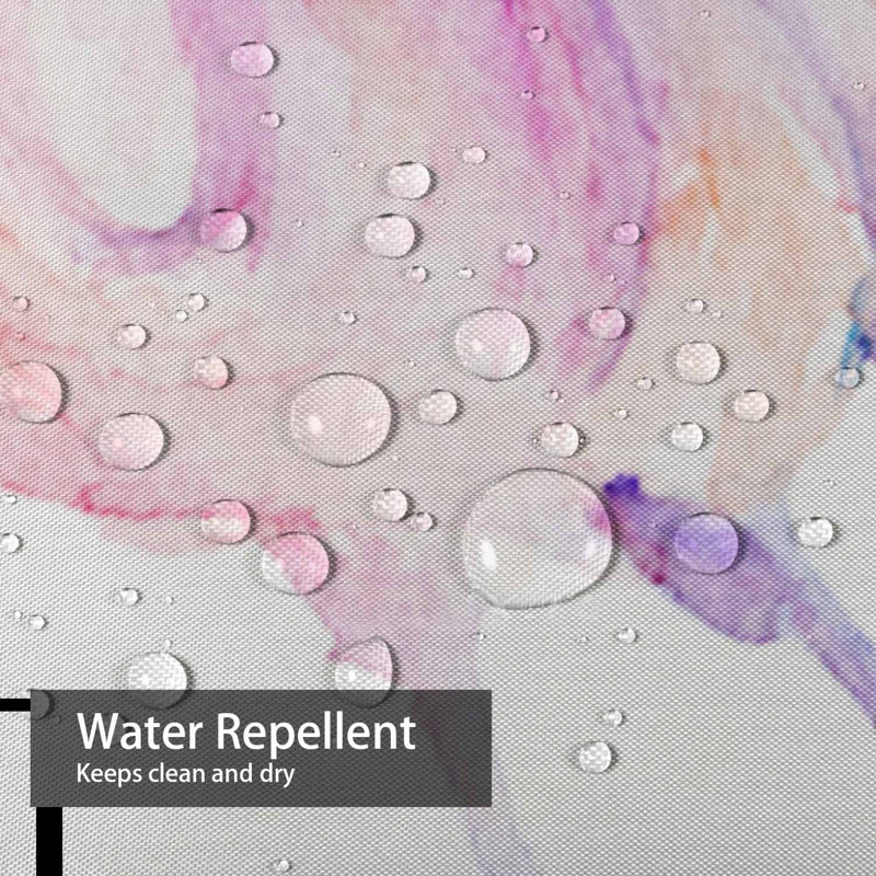 Rideau de douche tropical à motif floral aquarelle avec 12 crochets, L 72 po x l 72 po
