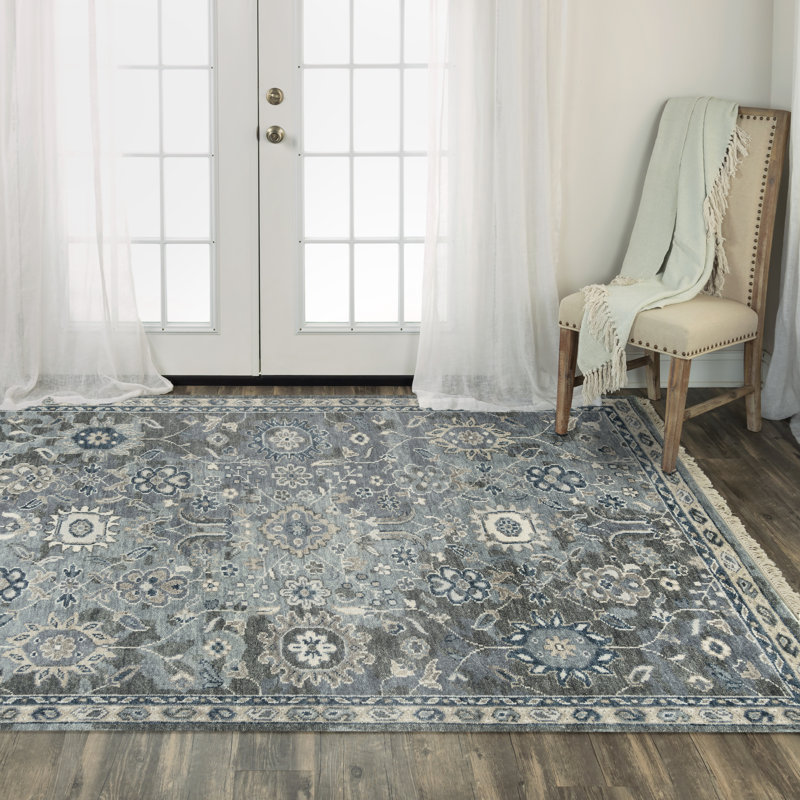 Tapis en laine noué à la main, Rectangle 2 pi x 3 pi