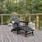 Avir Commercial All-Weather Adirondack Chair with Pullout Ottoman & Cupholder-210756628