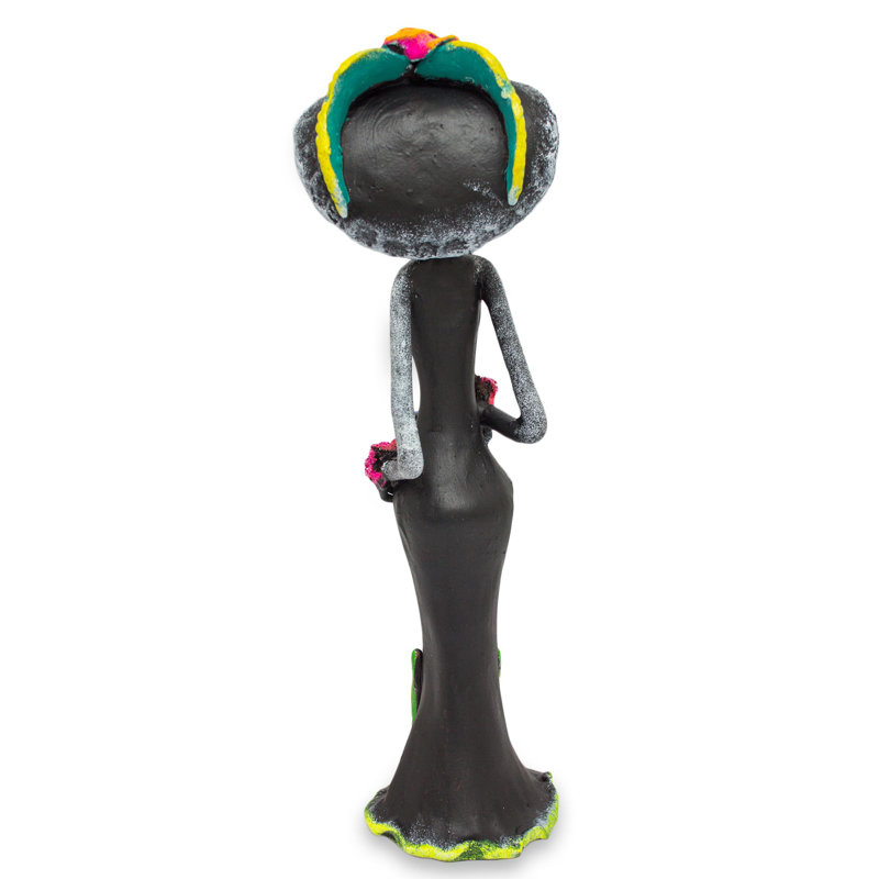 Fabriquée à la main par le jour de la sculpture en céramique catrina dead Zhane