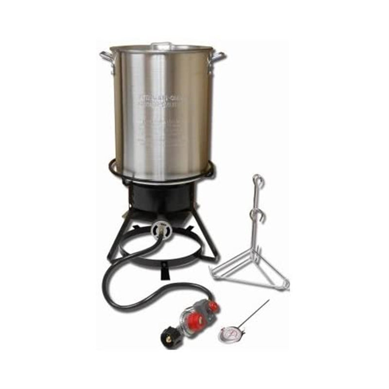 Très grand lit King Kooker Ensemble de cuisinière à dinde en aluminium pour l'extérieur