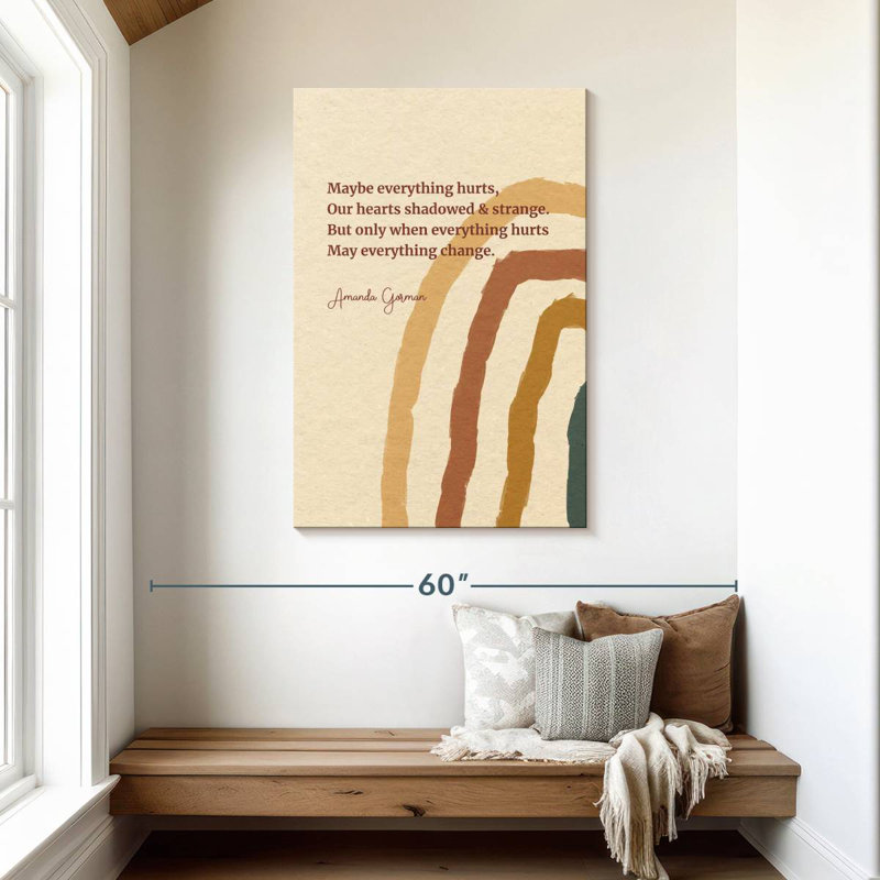 Everything Hurts Quote, 45" H x 30" W