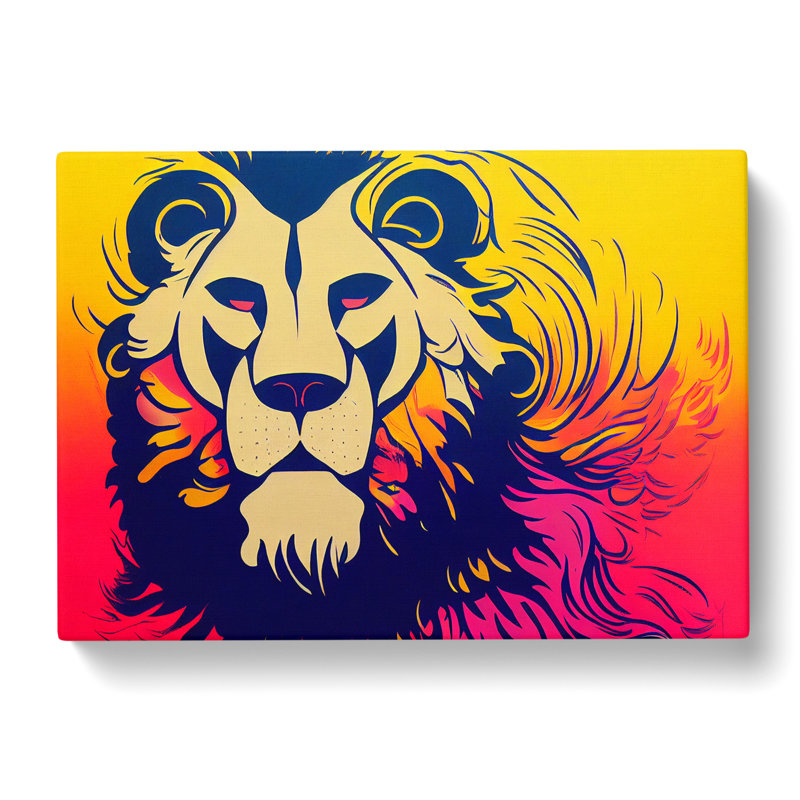 Stimulating Abstract Lion - Wrapped Canvas