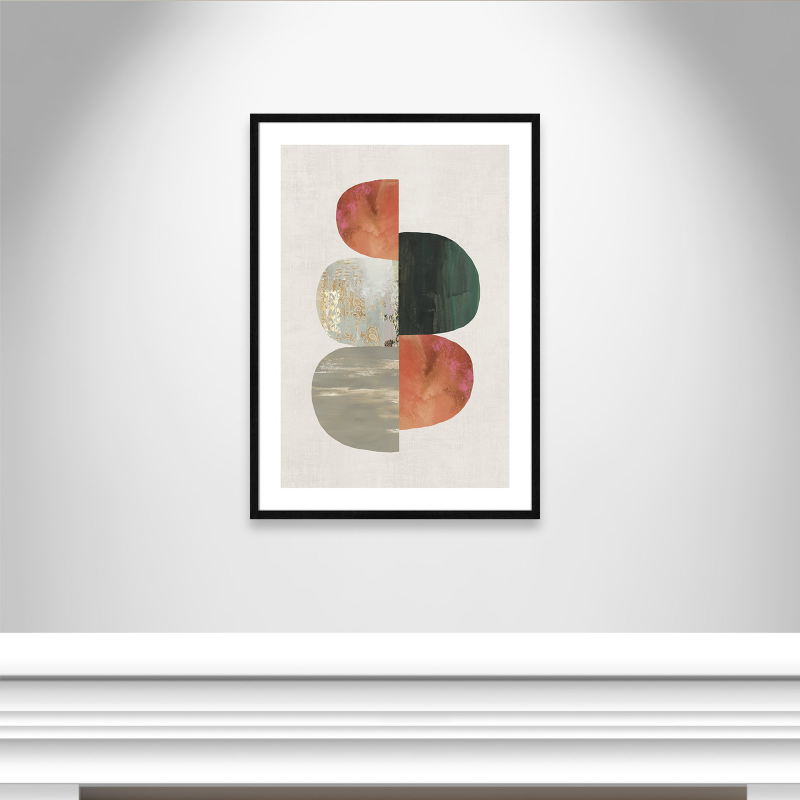Westcreek "Evolving Energy II" Print by Tom Reeves, 35.5" H x 25.5" W, Framed Print, Black