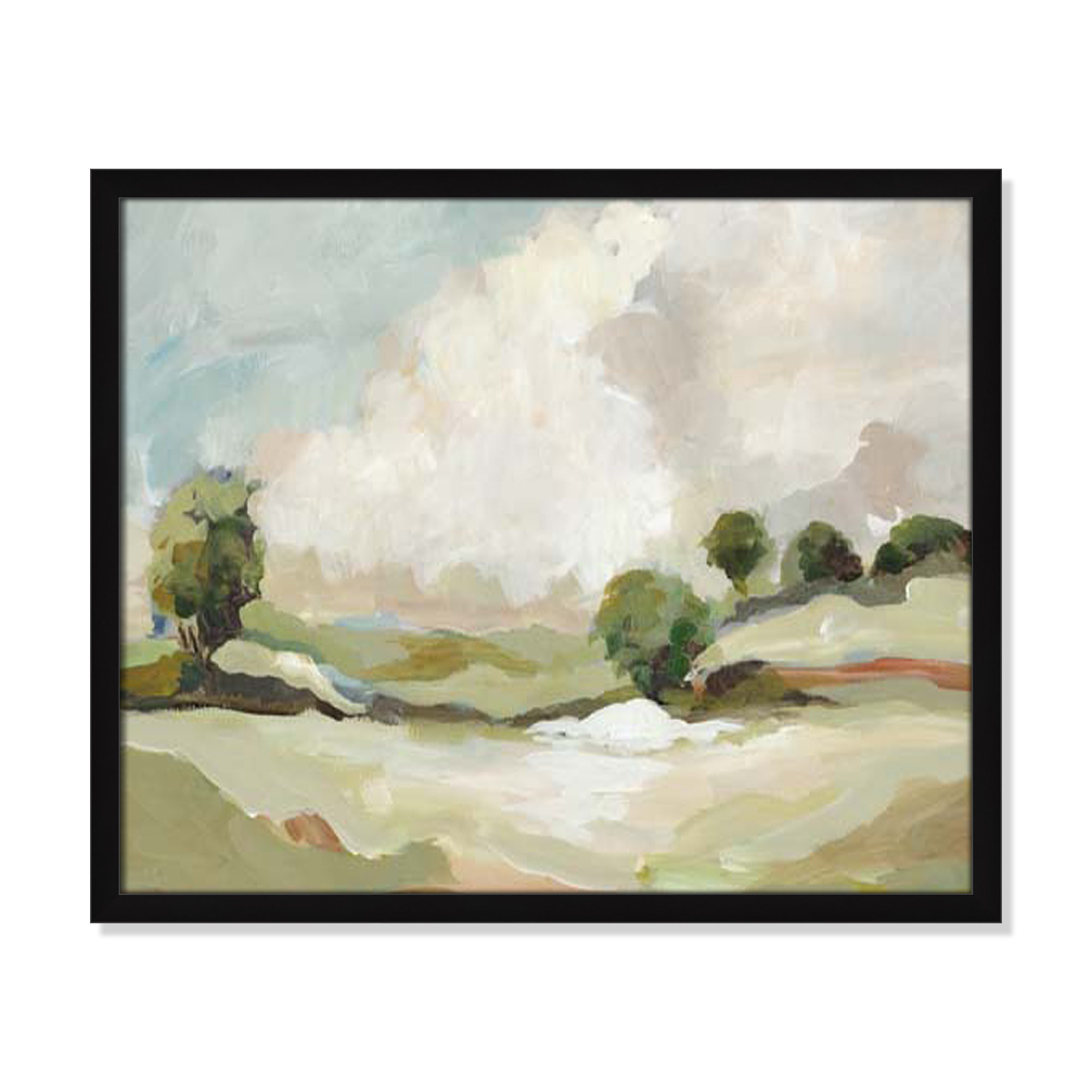 Pastoral Land by Allison Pearce, 21.5" H x 25.5" W x 1.25" D, Black