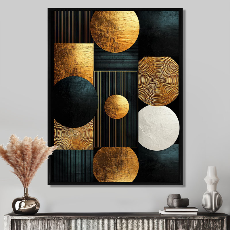 Frederick - Abstract Canvas Prints, Black, Framed Print without Mat, 20" H x 12" W
