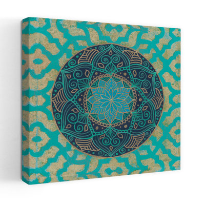 Patine mandala I, art floral