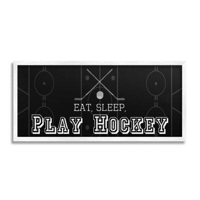 "Eat Sleep Hockey" par Lauren Gibbons sur toile