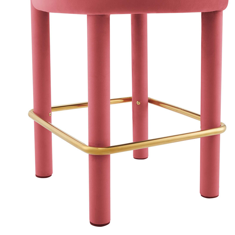 Modway Toulouse Counter/Bar Stool, Counter Stool (26” Seat Height), Blossom