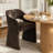 4 - Person Dining Table Sets With Round Table & 4 Upholstered Chenille Chairs-95410407-95410402