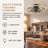 20" Bladeless Flush Mount Caged Ceiling Fan with 3-Color LED Light and Remote