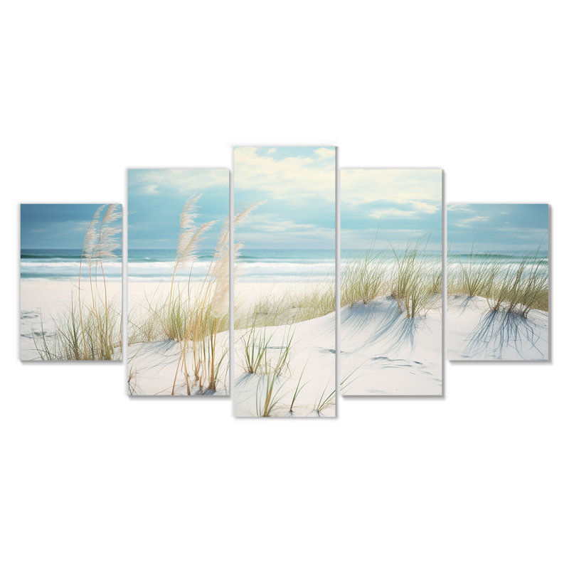Robichaux - Plage de sable, art mural 5 pièces, H 32 po x l 60 po