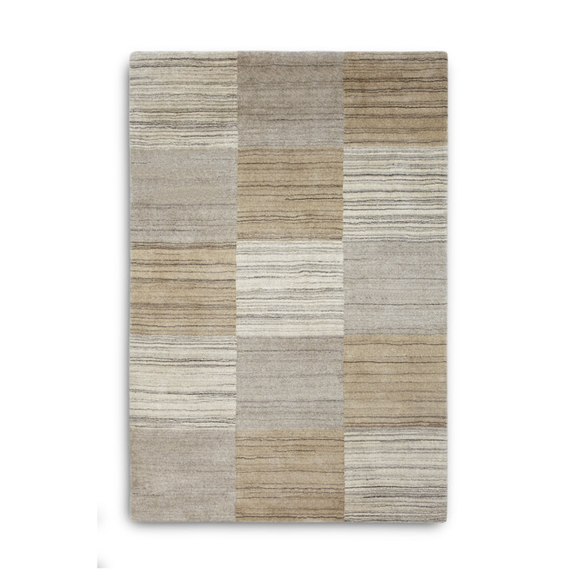 Simple Geometric Wool Area Rug, Runner 70 x 240cm