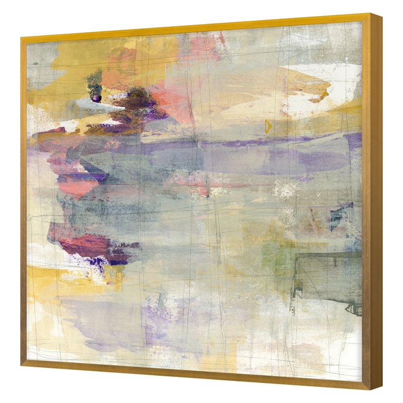 «Layered Motion 1» par Maeve Harris - impression d'un cadre photo sur papier, Encadrement doré, H 36 po x l 36 po