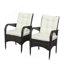 Chaises de salle à manger 2 pièces avec coussins Liberatore (coussin beige)