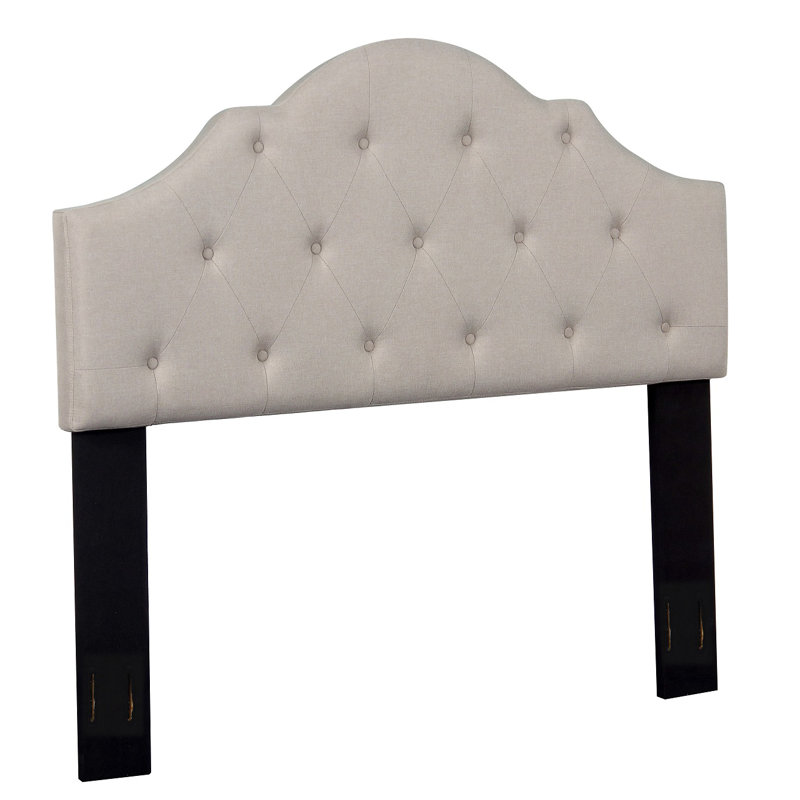 Tête de lit tapissier double Mindenmines, Beige