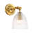 1-Light Modern Ribbed Clear Glass Wall Sconce