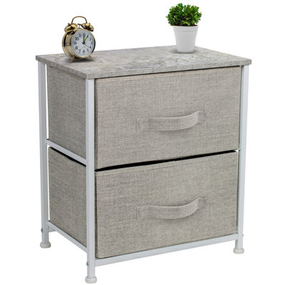 Sorbus Nightstand with 2 Drawers in Gray by Sorbus