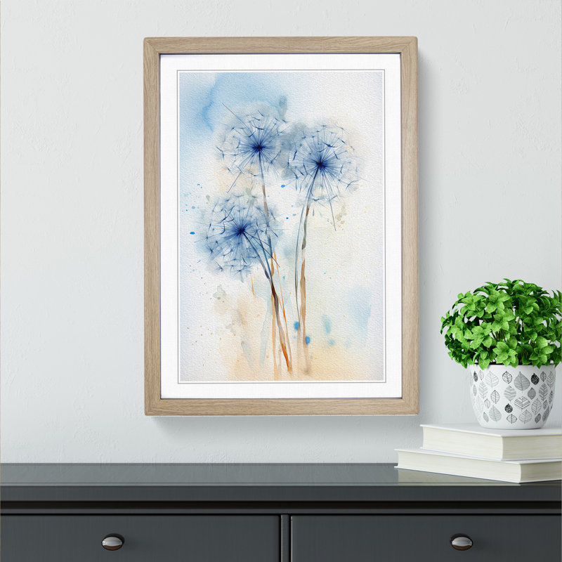 Dandelion Abstract Art Framed Print, Oak Framed, 34cm H x 25cm W