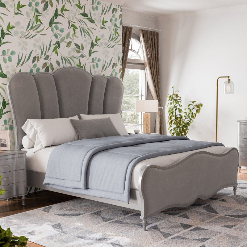 Lit tapissier Seabliss, Très grand, Silver
