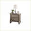Table de chevet 2 tiroirs Luxury Classic avec finition argent antique / champagne