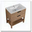 Meuble-lavabo en contreplaqué avec deux tiroirs, sans vasque.