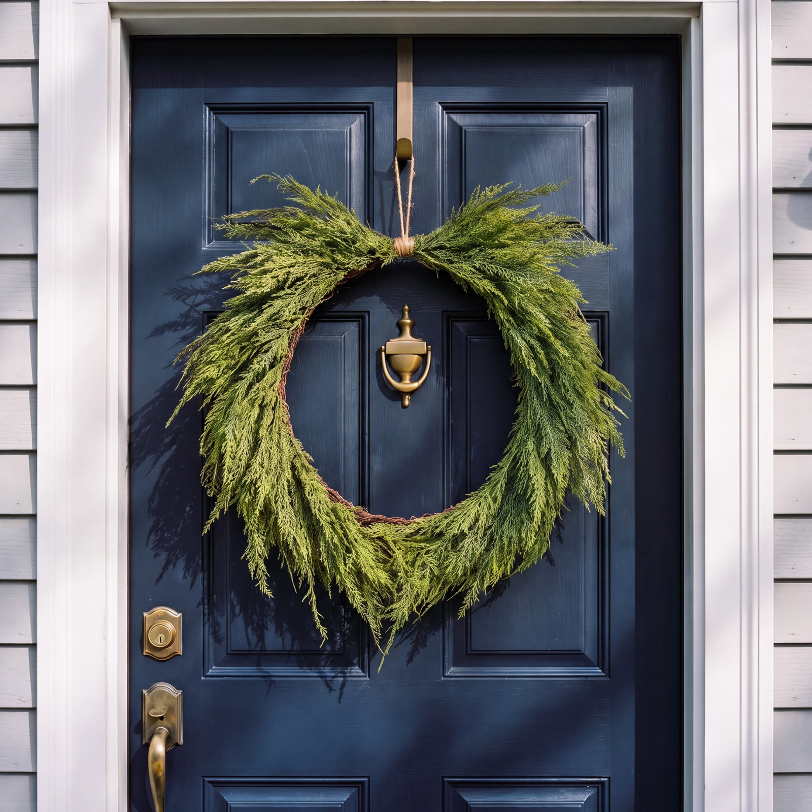 Faux Cedar Polyethylene Plastic Wreath, 36"