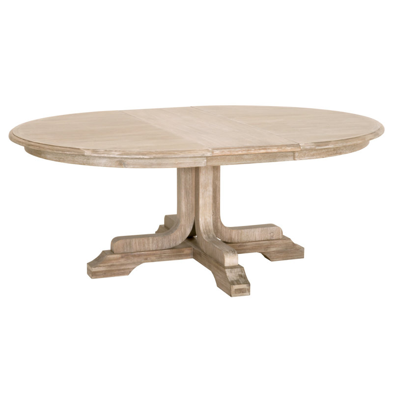 60 " Extendable Oval with Solid Wood Base Dining Table