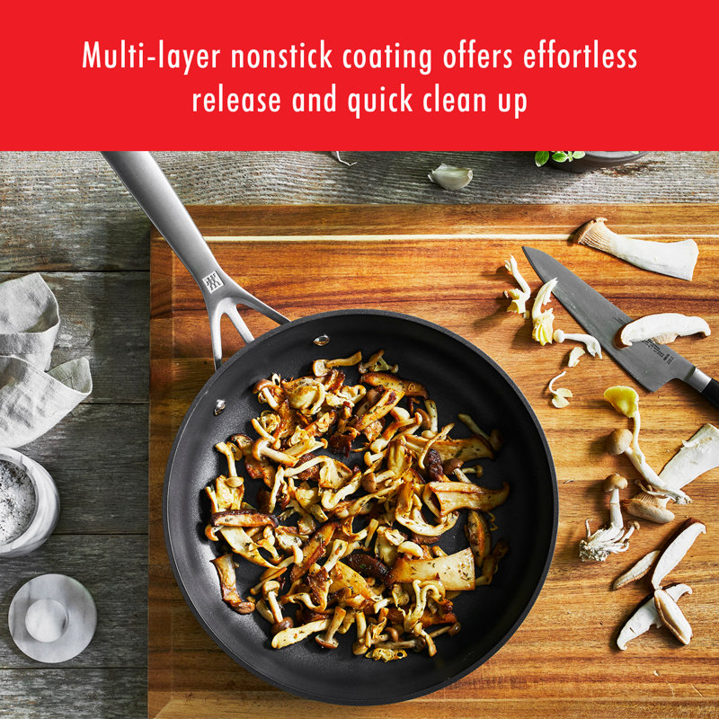 Zwilling Motion Hard Anodized 3-piece Aluminum Nonstick Fry Pan Set