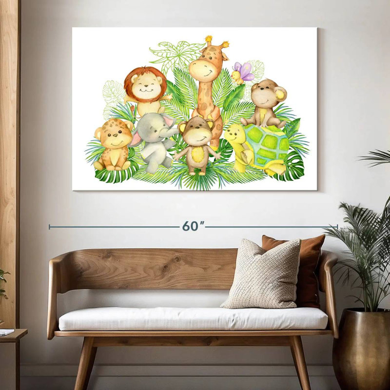 Chambre de bébé Ashelle Jungle, H 34 po x l 51 po