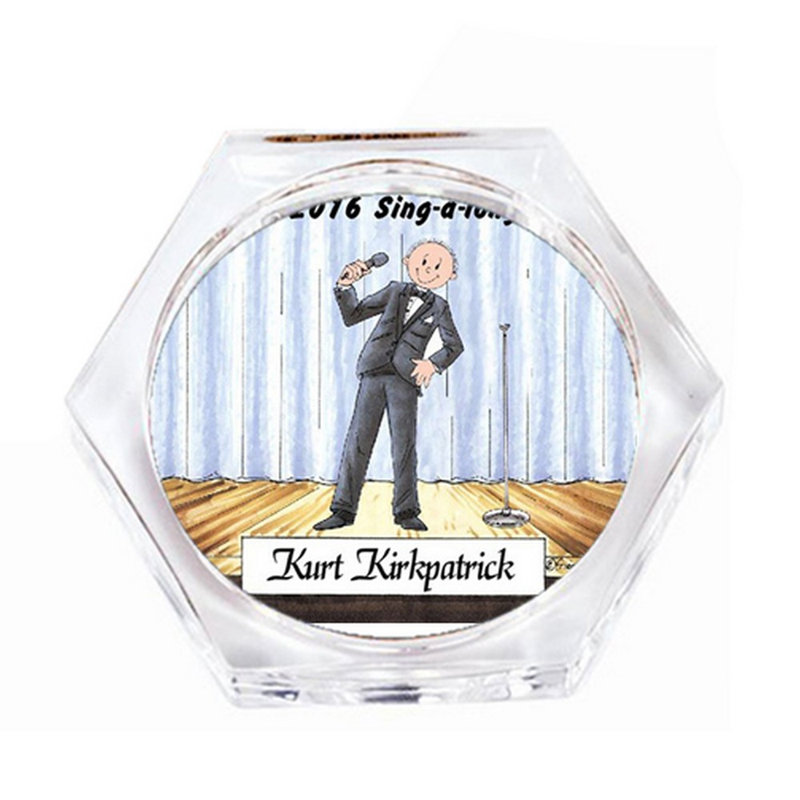 Ensemble-cadeau personnalisé sous-verre pour chanteur (4 sous-verres), Oui